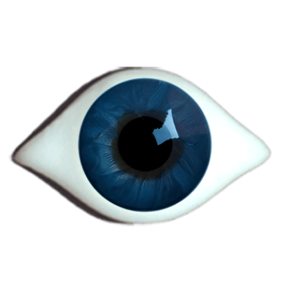 Designeraugen Superior gezwickt dunkelblau.