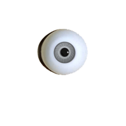 Puppenaugen am Draht hellgrau.