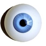 Augen zum Basteln rund hellblau.