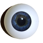 Reborn Designeraugen Superior rund dunkelblau.