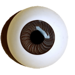 Rebornpuppenaugen braunweiß